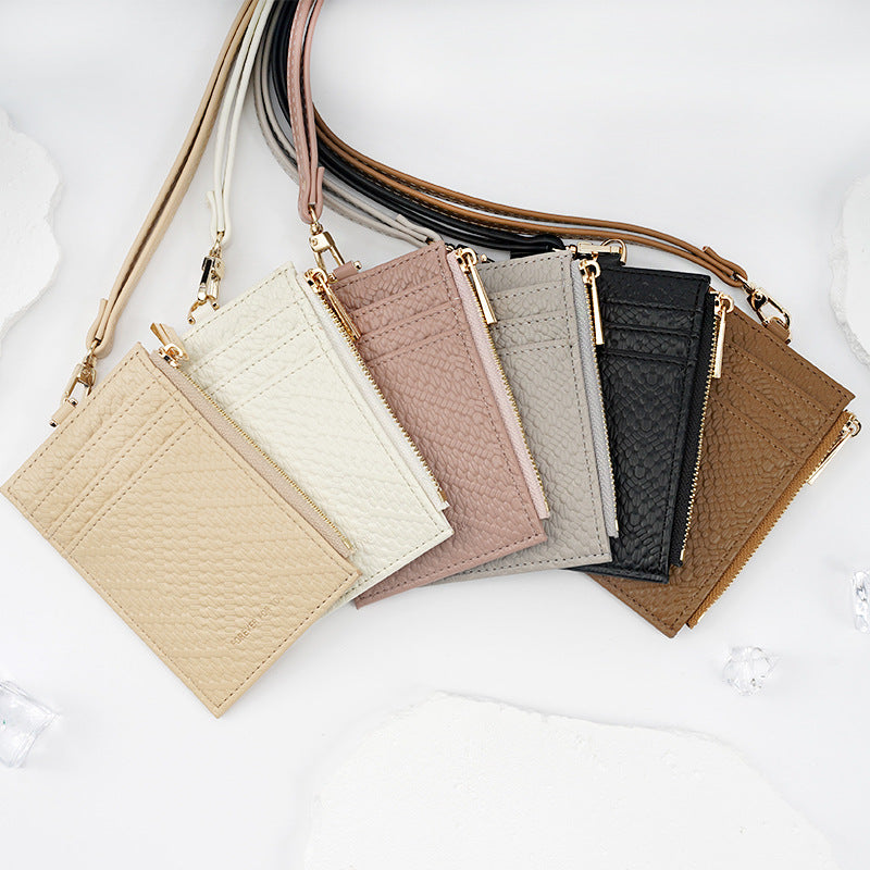 Soft Fashion Simple Portable Storage Clip Card Holder