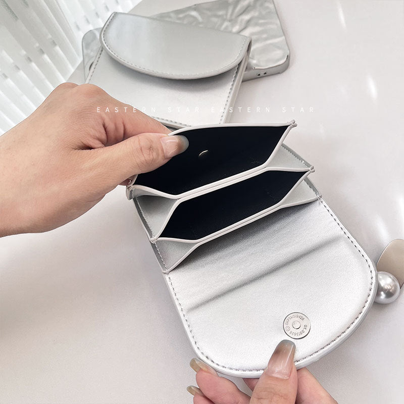 Women's Heavy Korean Style Sier Simple Cover Ladies Wallets