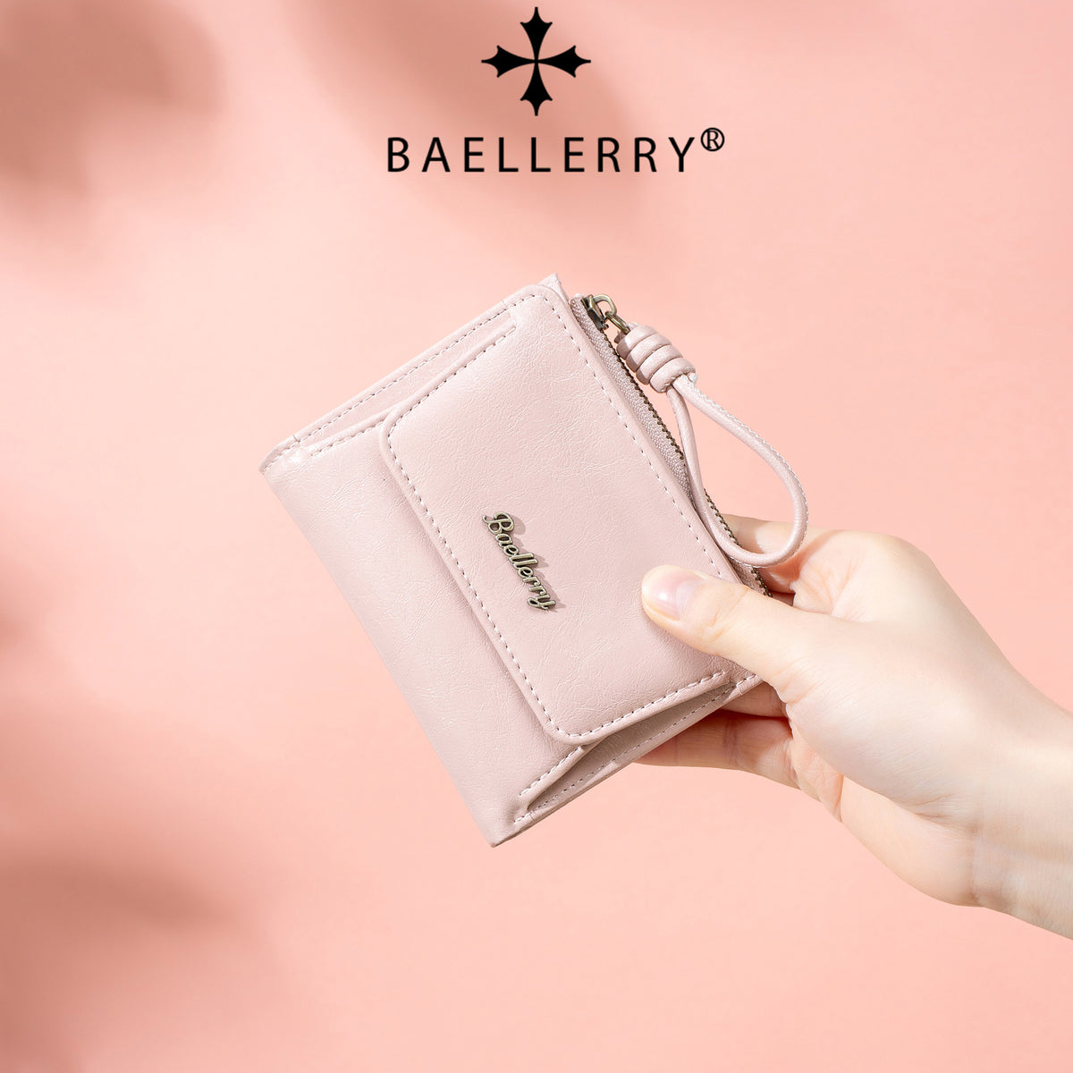 Women's Short Style Fashion Solid Color Zipper Coin Purses
