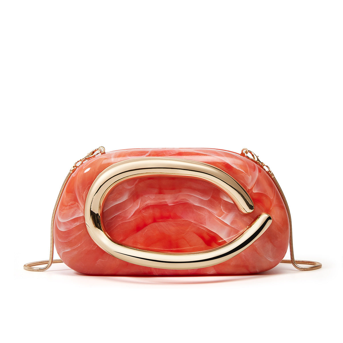 Women's Metal Clutch Box Details Decorative Personality Design Mini Women's Messenger Bag