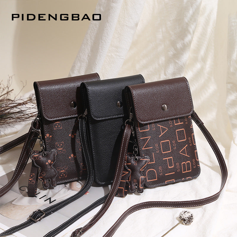 Mini Female Bear Pattern Change Packet Phone Bags