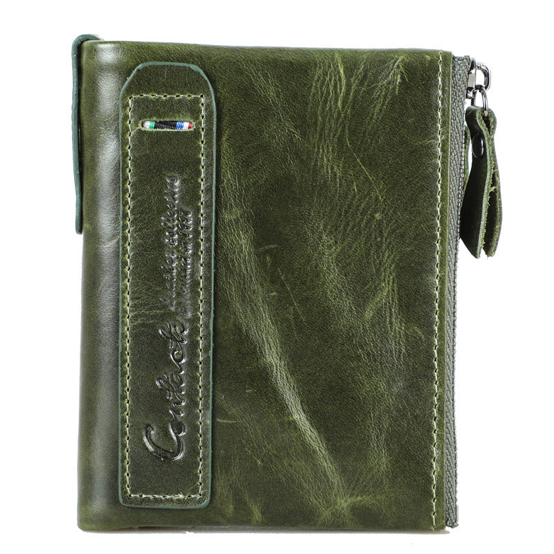 For Man Short Chic Crazy Horse Men's Wallets