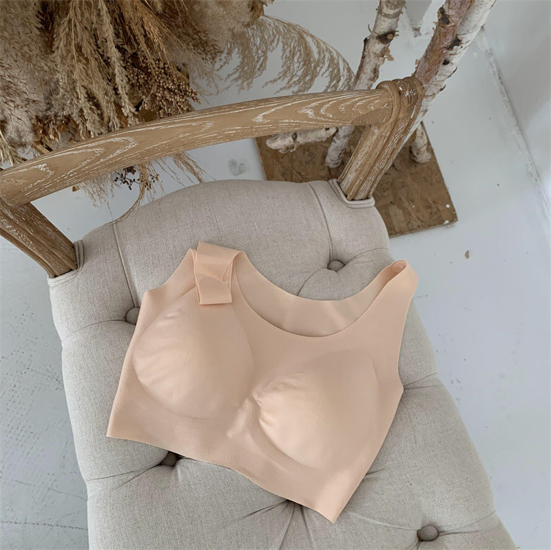 Women's Cloud Latex One-piece Wireless Push Up Comfort Vest Pregnant Everyday Bras