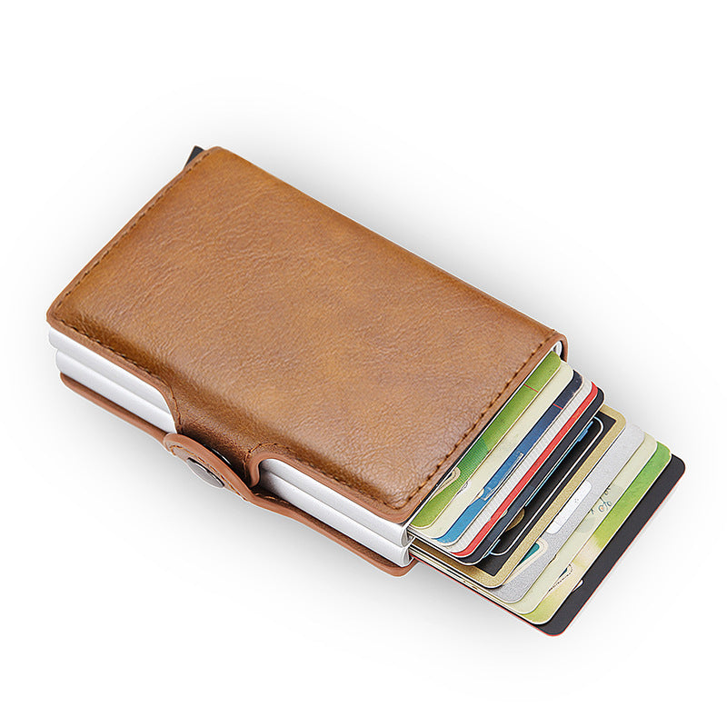 Automatic Aluminum Alloy Carbon Fiber Clamp Card Holder