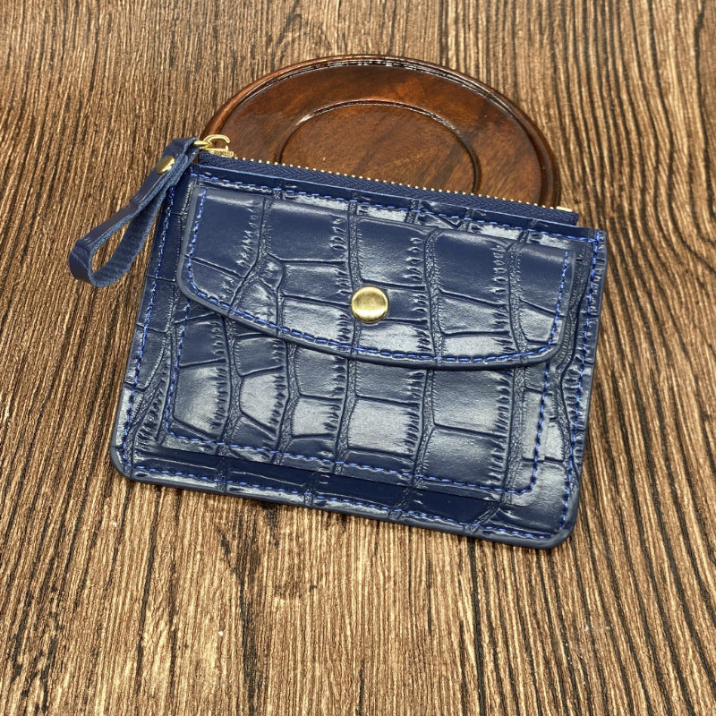 Multifunctional Zipper Multiple Slots Custom Leather Coin Purses