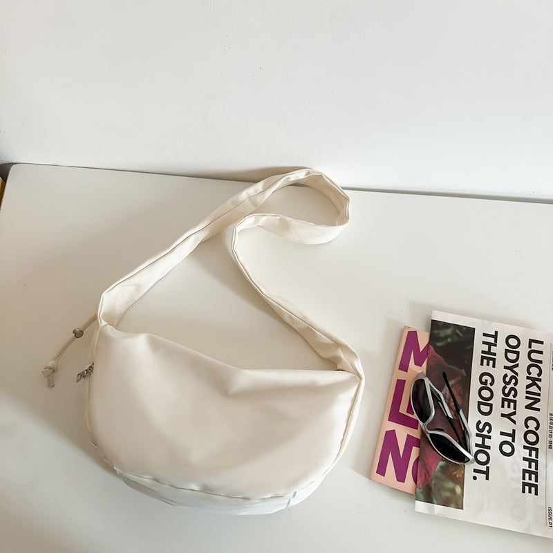 Women's Large Capacity Fashionable Pleated Dumpling Nylon Women's Messenger Bag