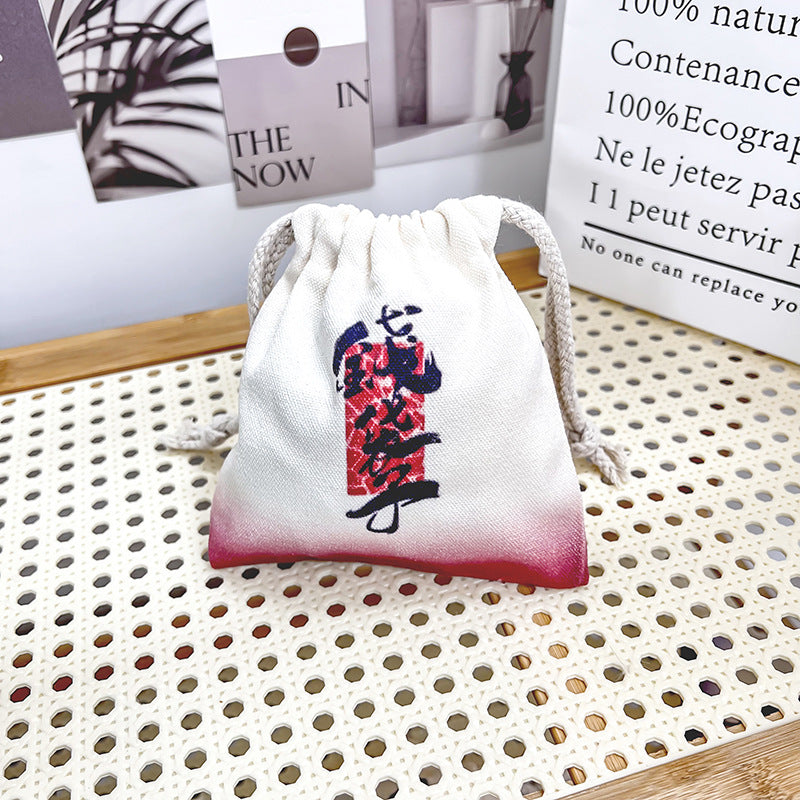 Artistic Canvas Drawstring Buggy Wedding Gifts Bags