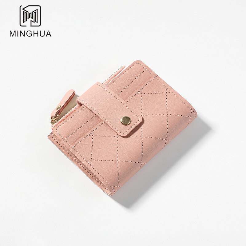Women's Short Solid Color Summer Zipper Ladies Wallets