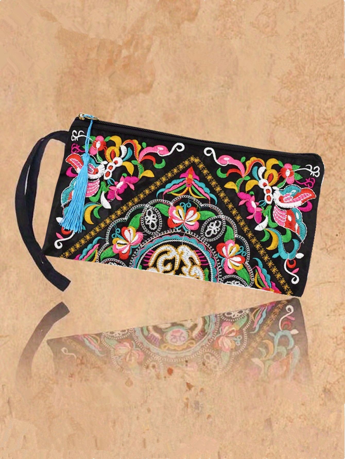 Ethnic Style Embroidered Long Retro Dinner Handbags
