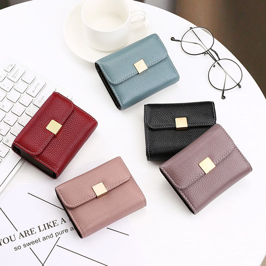 First Layer Cowhide Versatile Leather Organ Card Holder