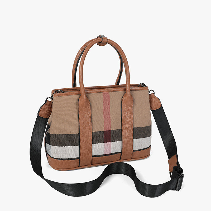 Women's Canvas Plaid Large Capacity Versatile Commuter Bags