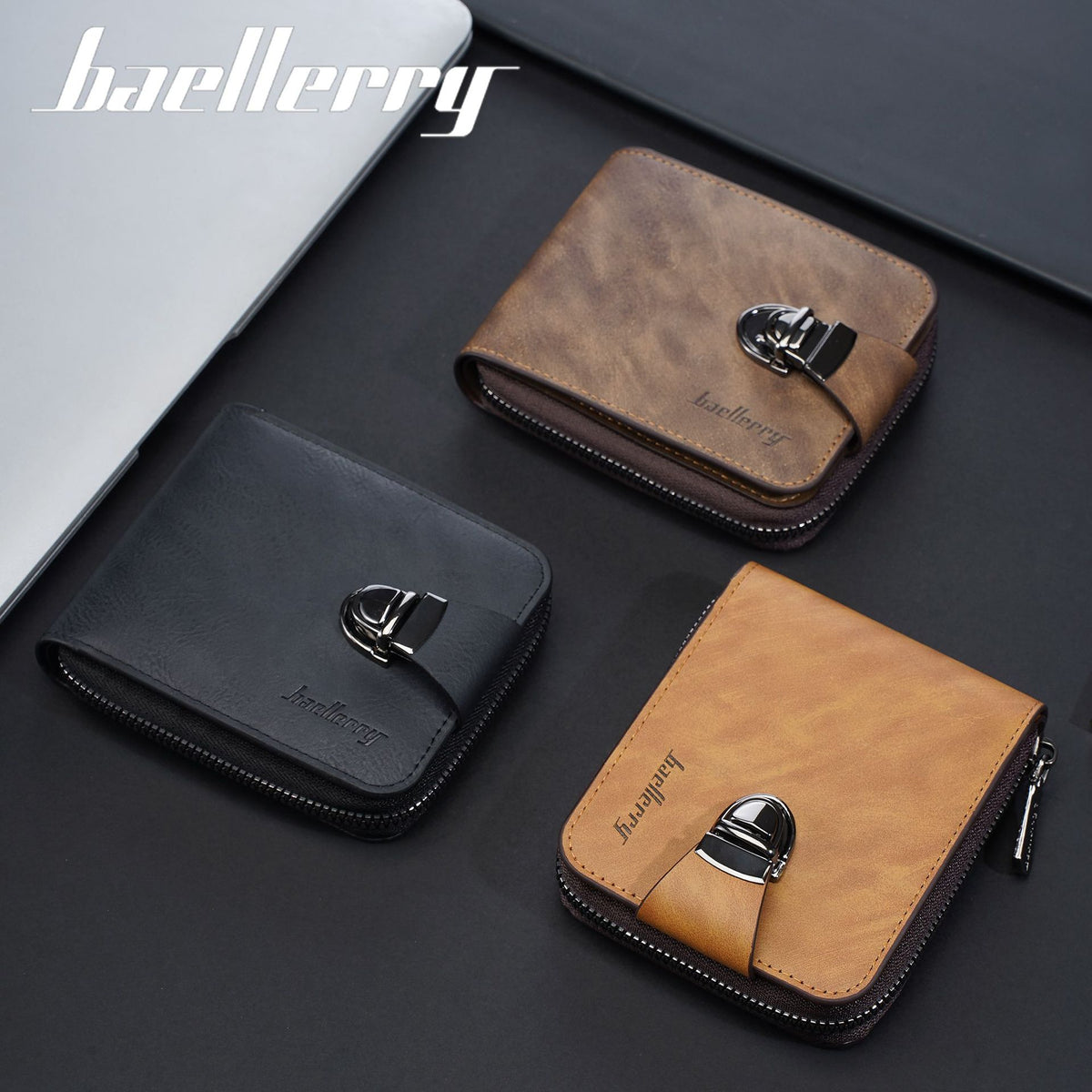 Men's Short Retro Credit High-grade Zipper Coin Purses