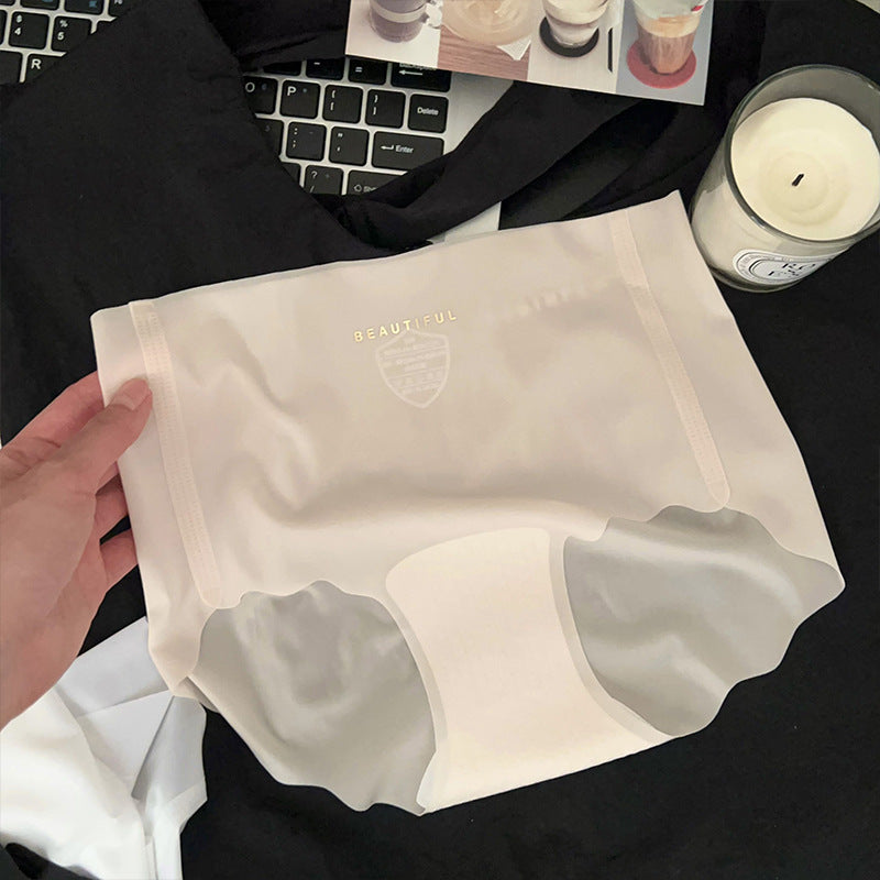 Women's Ice Silk Nude Feel Lengthened Crotch Breathable Panties