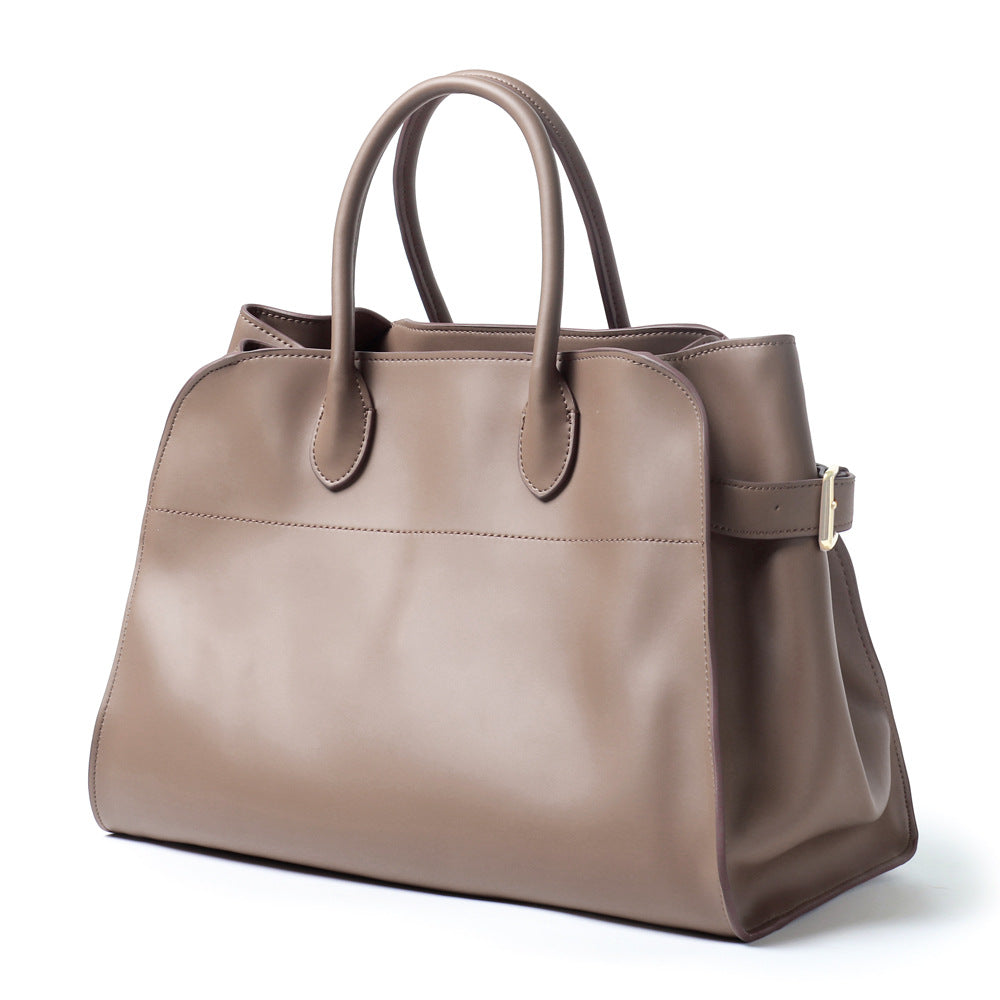 Women's Retro Large Capacity Totes Genuine Leather Commute Handbags