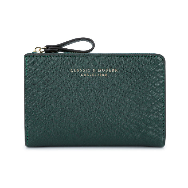 Trendy Women's Cross Pattern Large Capacity Ladies Wallets