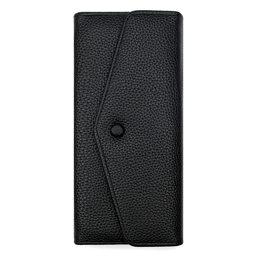 Lychee Pattern Clutch Two Fold Large Ladies Wallet