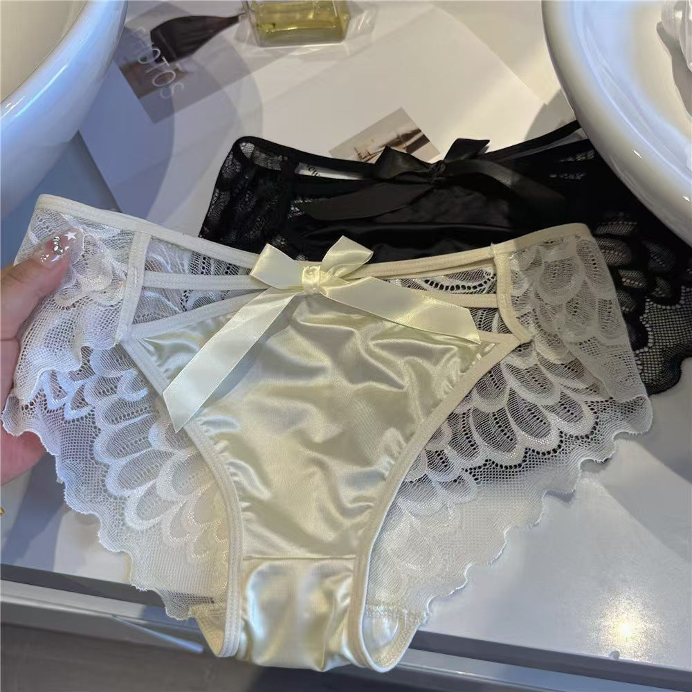 Women's Satin Underwear Pure Desire Bow Hip Panties