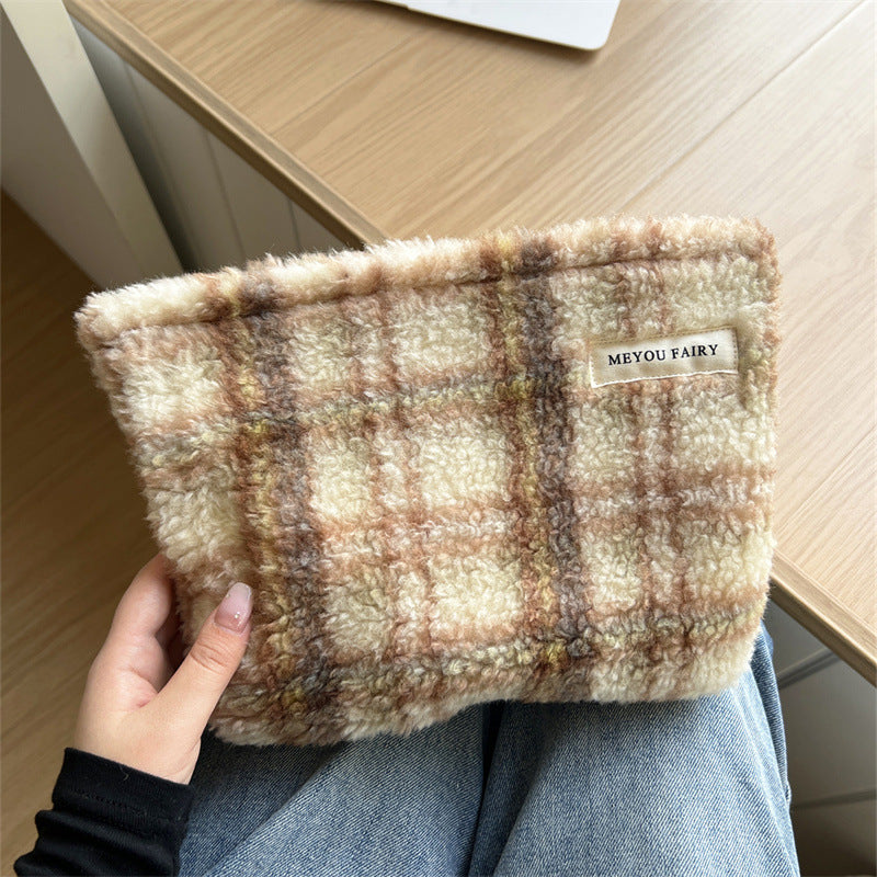 Style Plush Storage Wash Thickened Soft Glutinous Makeup Bag