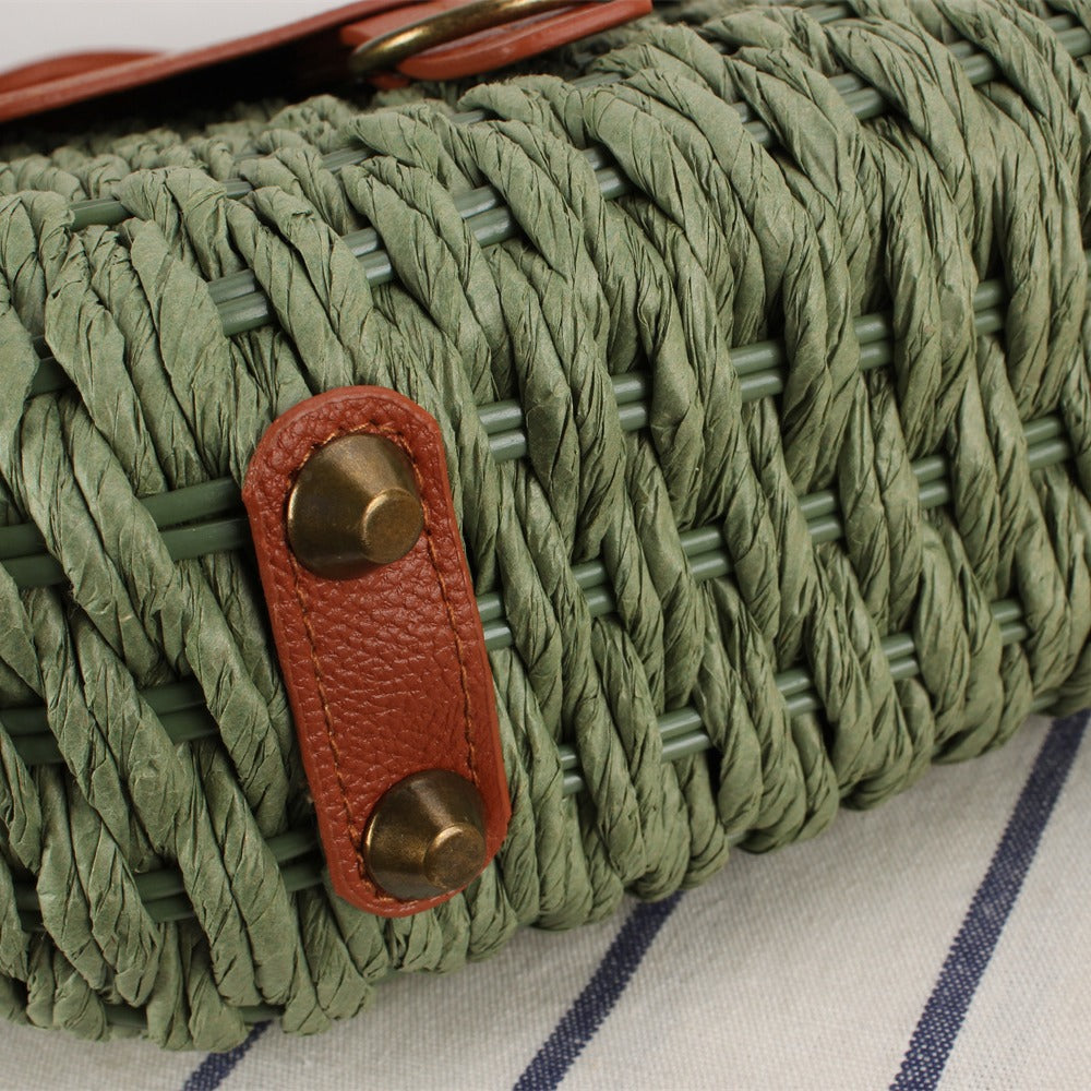 Retro Style Mori Summer Beach Straw Crossbody Bags