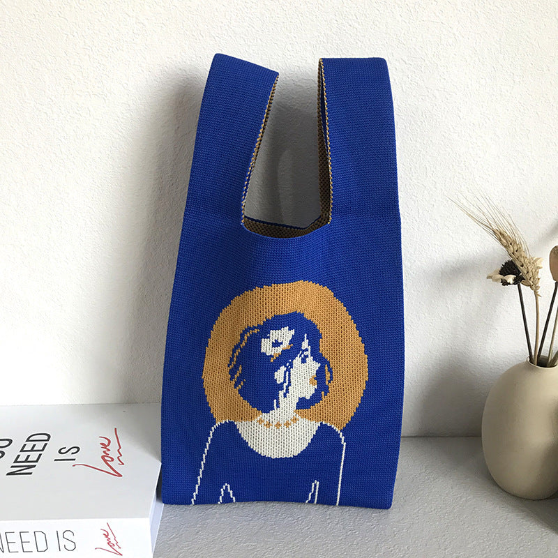 Women's Knitted Wool Vest Version Hand Carrying Handbags