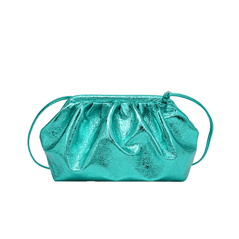 Women's Textured Shell High-grade Simple Hair Glossy Women's Shoulder Bag