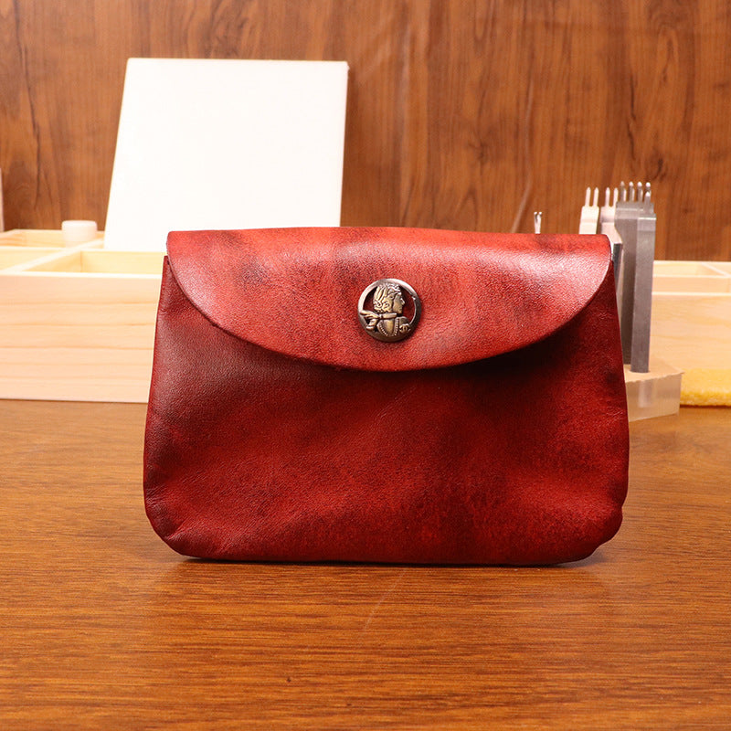 Women's & Men's & First Layer Cowhide Distressed Retro Large Card Holder