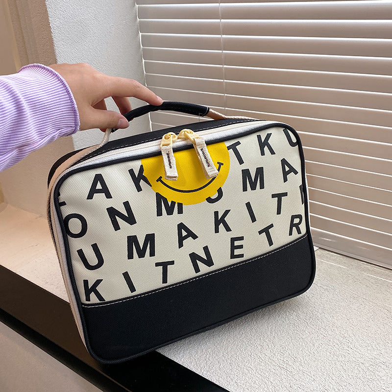 Large Capacity Good-looking Cosmetics Storage Portable Wash Canvas Makeup Bag