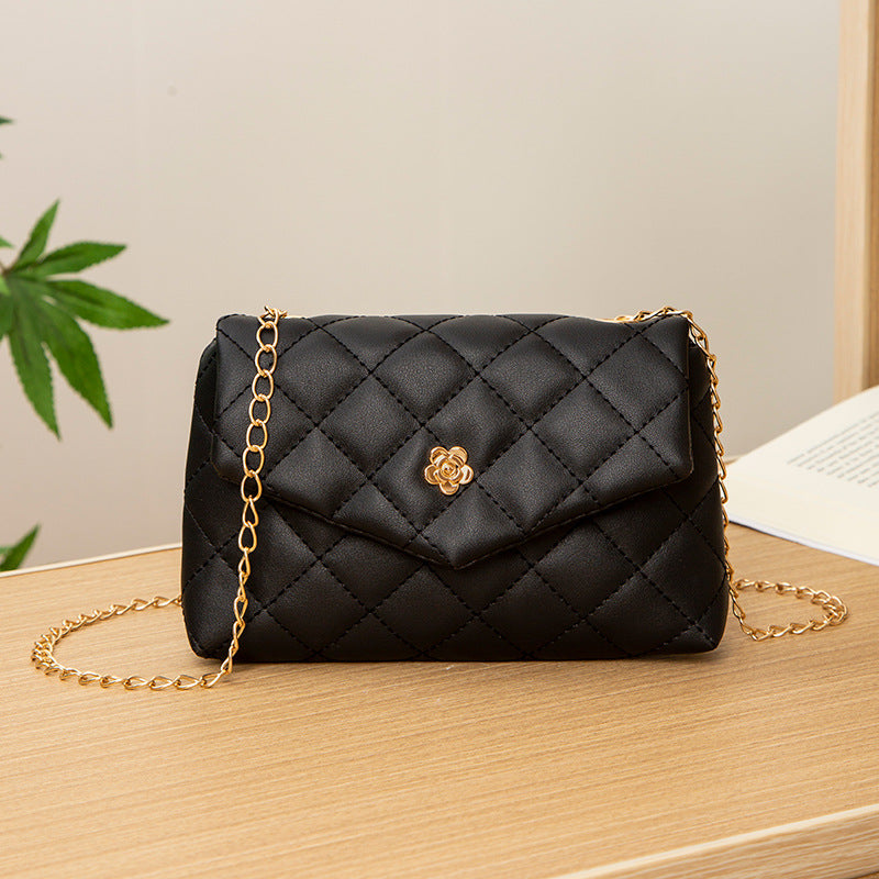 Women's Chain Metal Flower Embroidered Mobile Korean Bags