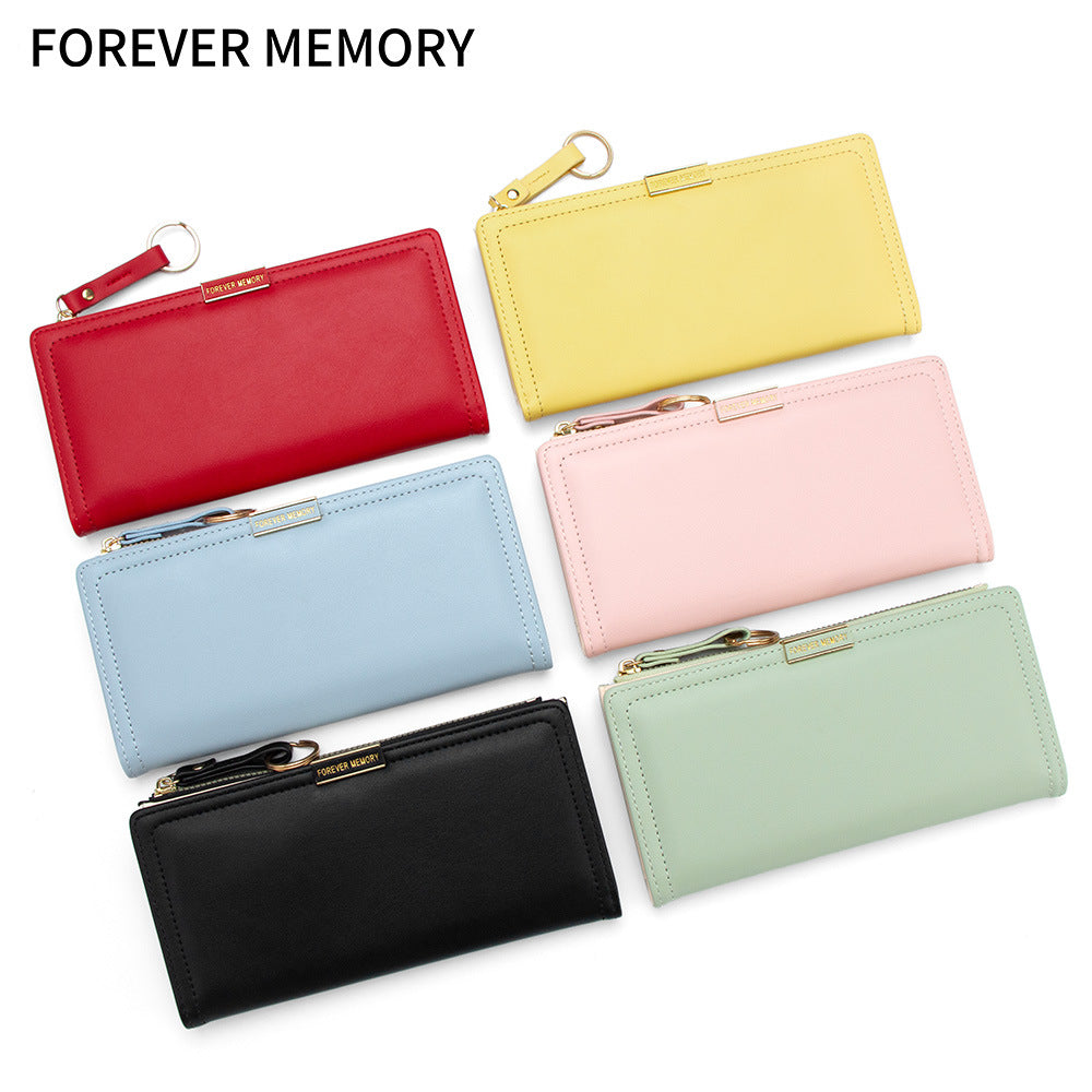 Women's Korean Fashion Clutch Fashionable Solid Color Ladies Wallet