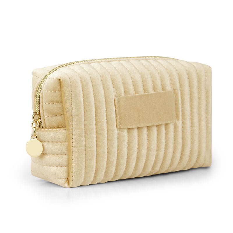 Striped Wash Veet Clutch Quilted Flannelette Bags