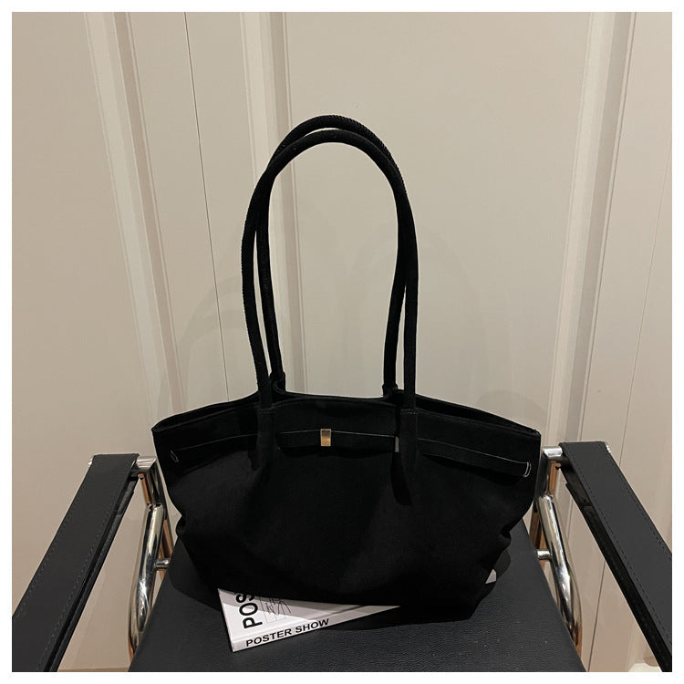 Women's Solid Color Leisure Commute Idle Style Frosted One Women's Shoulder Bag