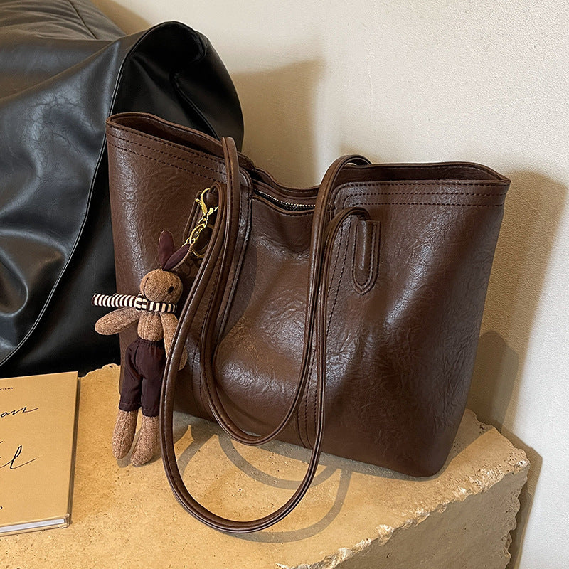 Women's Style Spring Simple Retro Texture Class Underarm Shoulder Bags