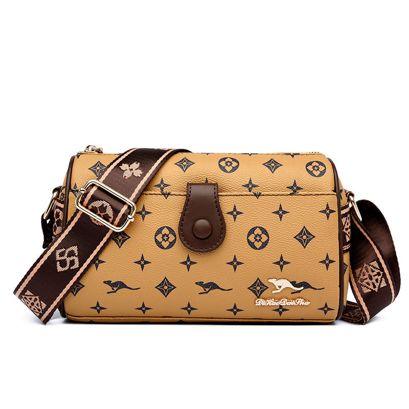 Kangaroo Female Mother Pillow Broadband Soft Leather Women's Messenger Bag