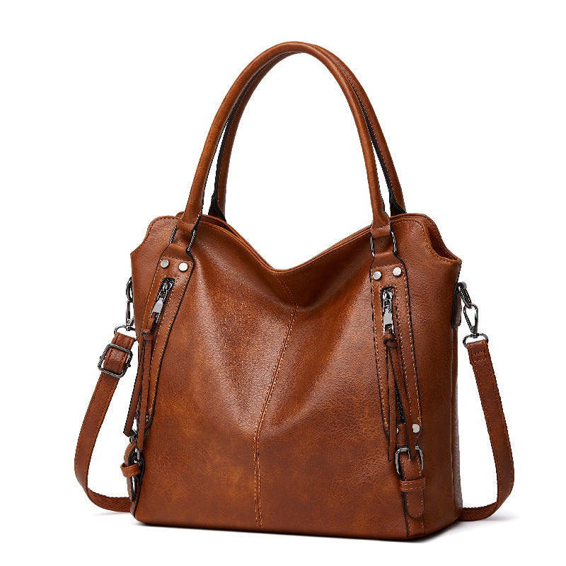 Women's Fashion Large Capacity Soft Leather Retro Bags