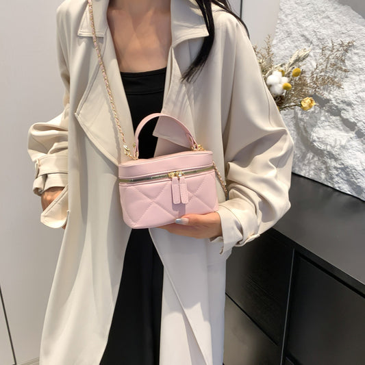 Women's Portable Summer Fashion Rhombus Chain High-grade Small Square Bags
