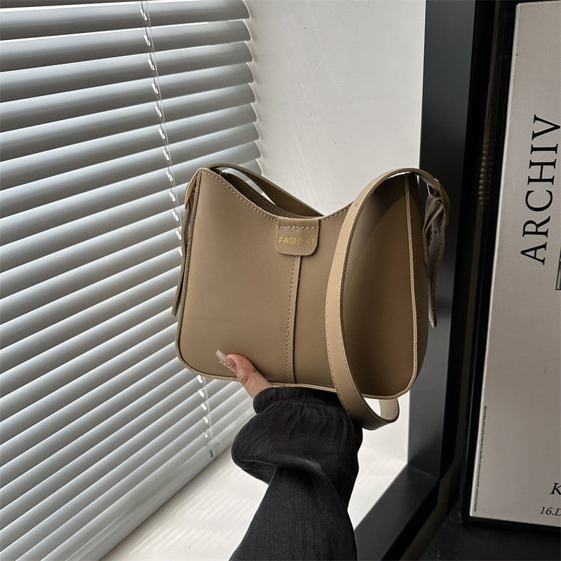 Women's Retro Textured Fashion Large Capacity Solid Color Women's Shoulder Bag