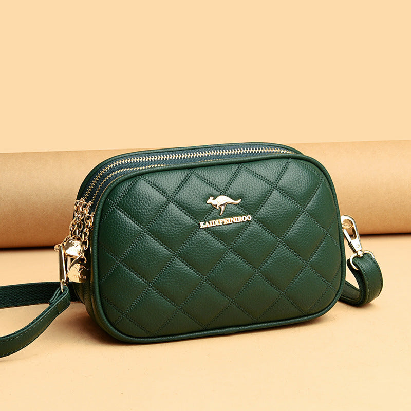 Stylish Women's Fashion Diamond Embroidery Thread Shoulder Bags