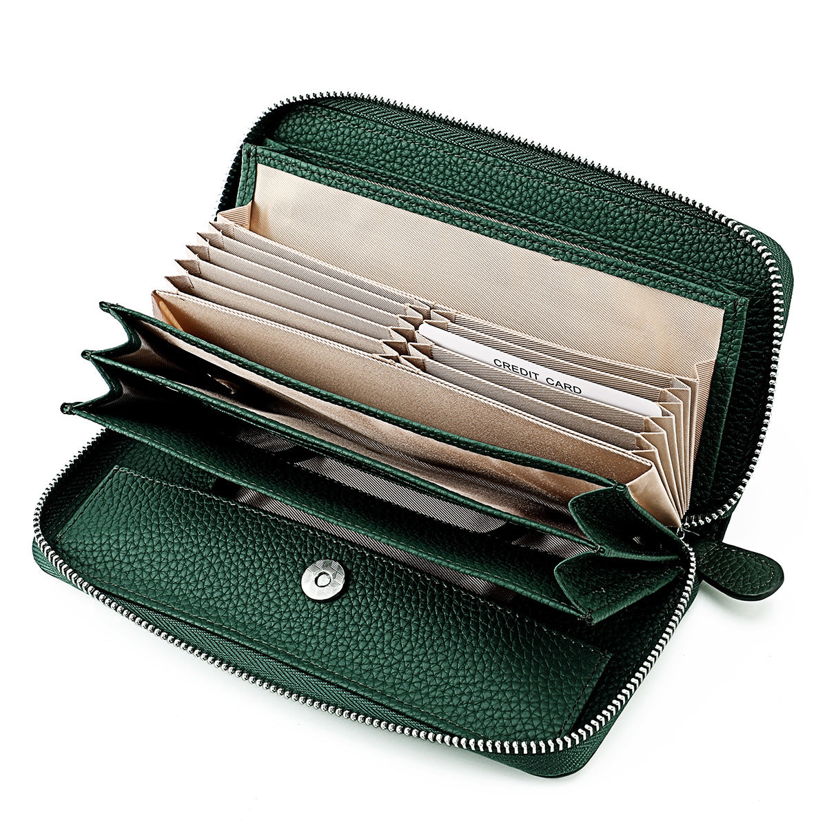 Women's Swiping Leather Long Style Expanding Clutch Ladies Wallet