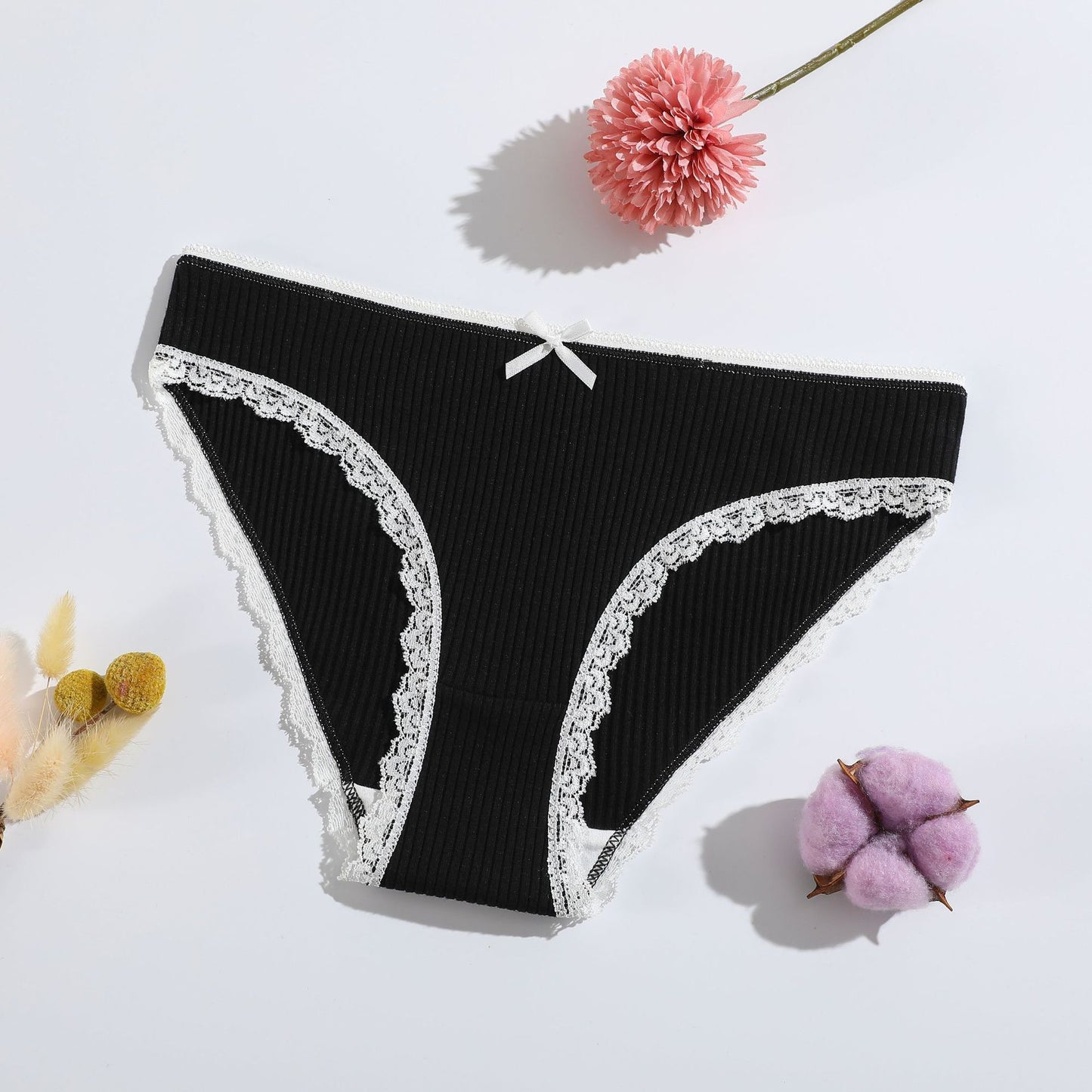 Women's Thread Briefs Solid Color Low Waist Panties