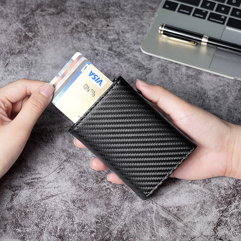 Men's Pop-up Metal Box Positioning Tracker Commuter Card Holder