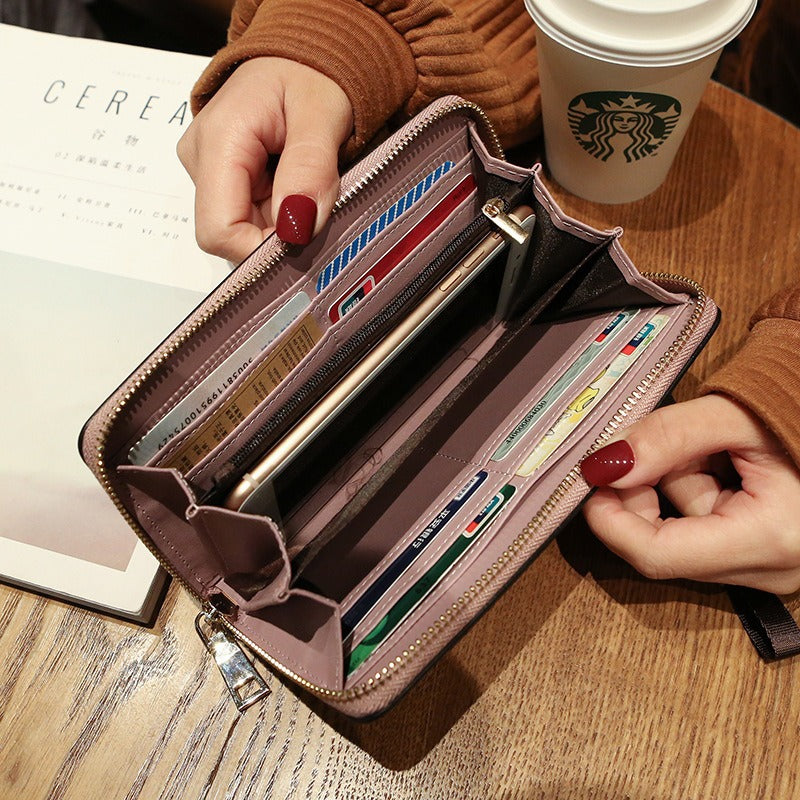 Women's Long Multifunctional Mobile Female Zipper Ladies Wallet