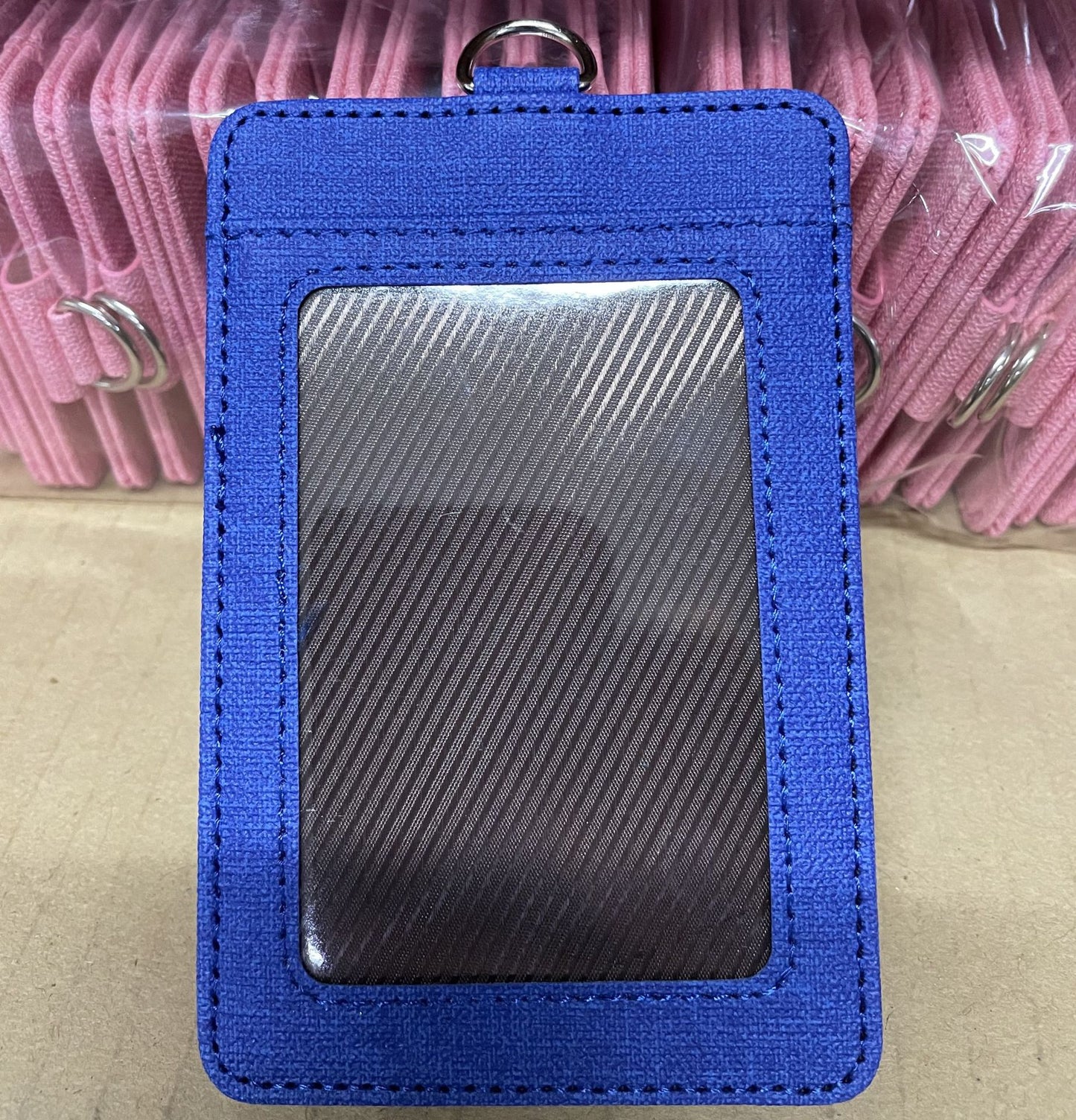 Work Imitation Leather Badge Permit Cover Card Holder