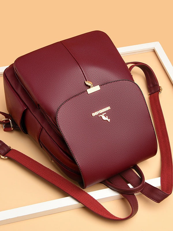 Women's Classic Trendy Fashion Soft Leather Backpacks