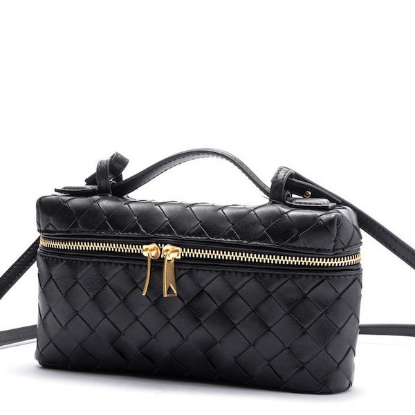 Women's Trendy Sheepskin Hand-woven Portable Light Luxury Women's Messenger Bag