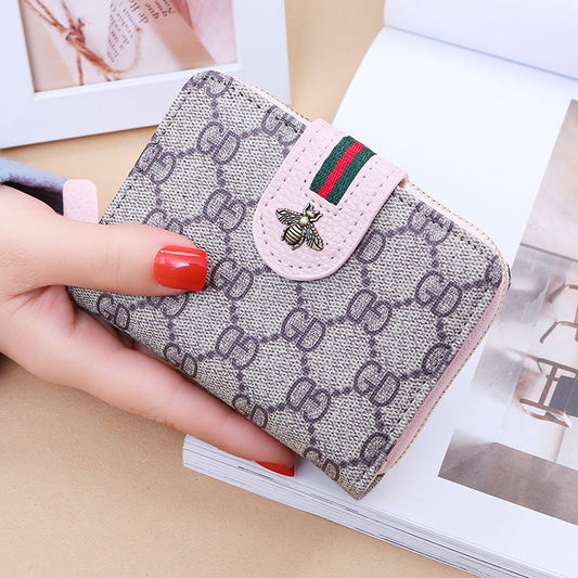 Women's Vintage Short Zipper Simple Cute Purses