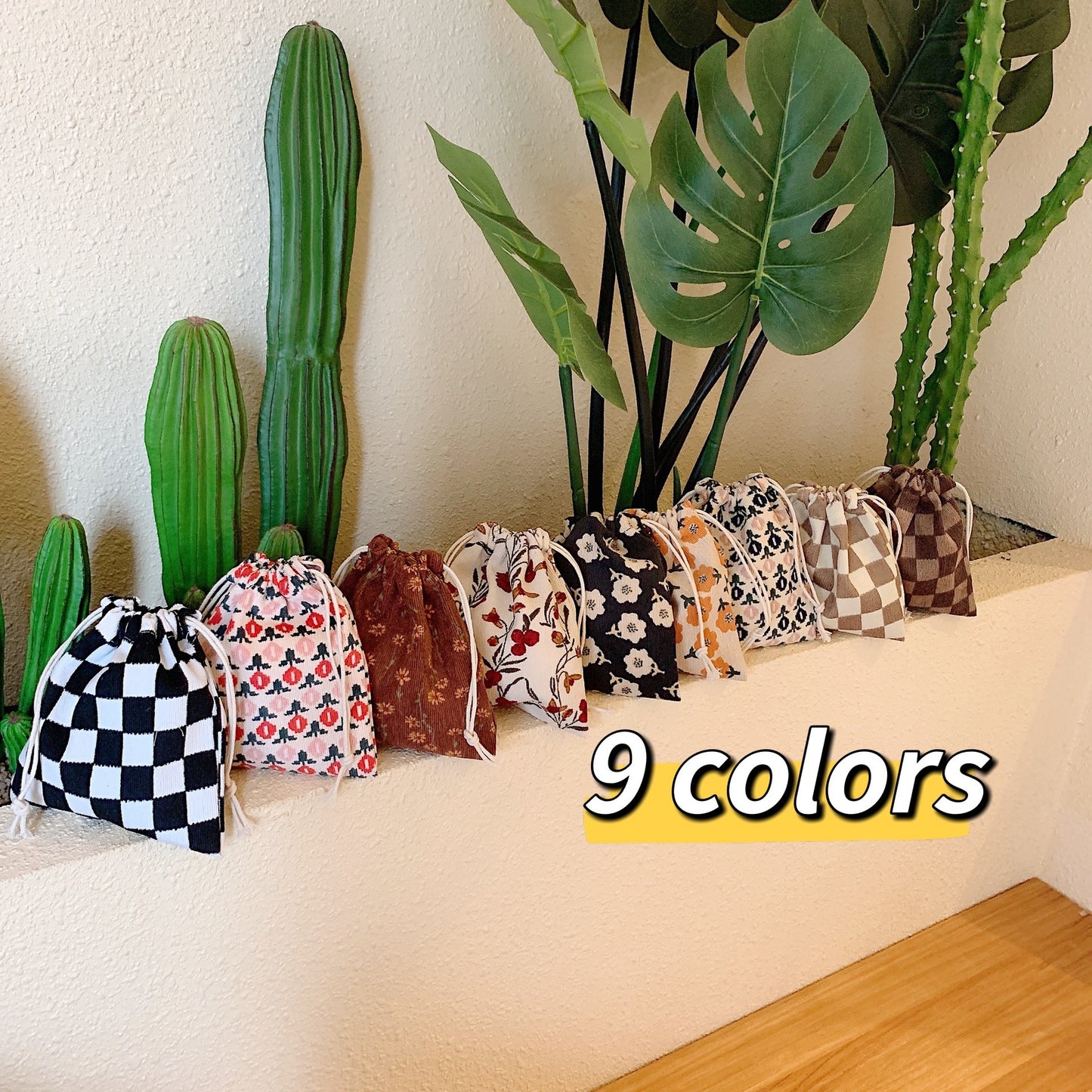 Drawstring Pocket Cute Cloth Female Organizing Bags