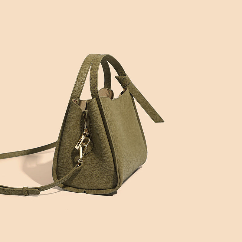 Durable Women's Leather High-grade Simple Portable Handbags