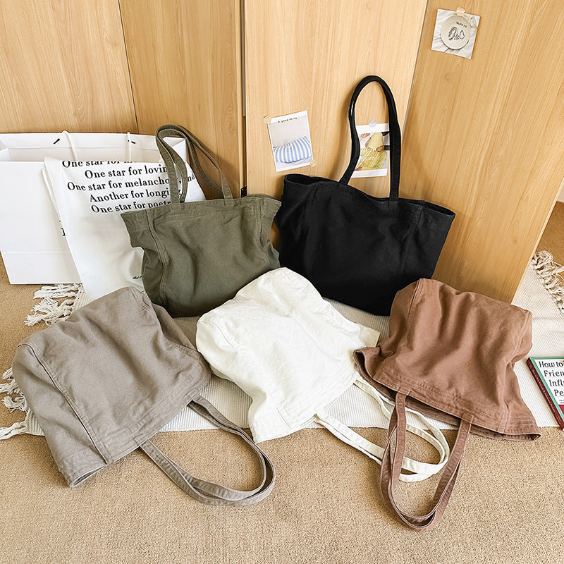 Women's Canvas Large Capacity Versatile Shopping Big Women's Shoulder Bag