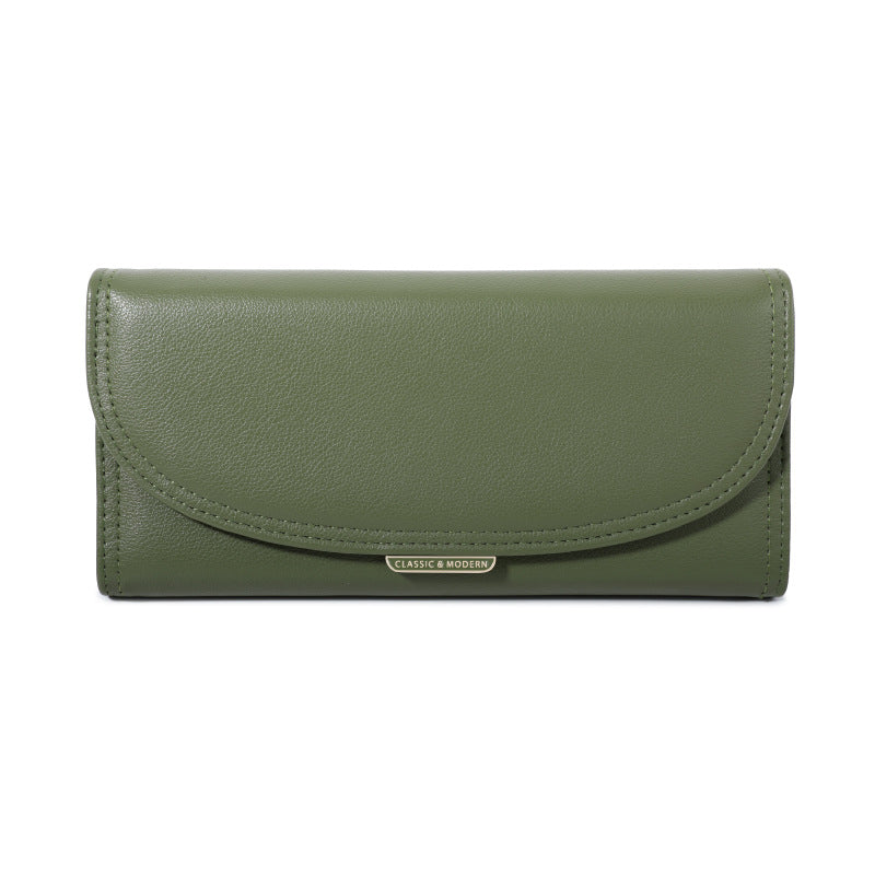 Classy Women's Long High-grade Tri Fold Ladies Wallet