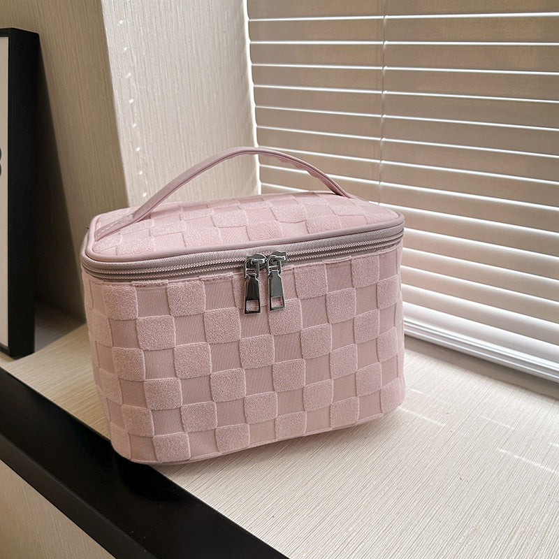 Plaid Cosmetics Storage High-grade Portable Super Hot Cosmetic Bags